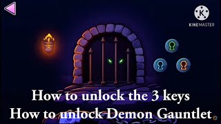 [GEOMETRY DASH] How to unlock Demon Gauntlet / How to unlock the 3 keys in Vault of Secrets