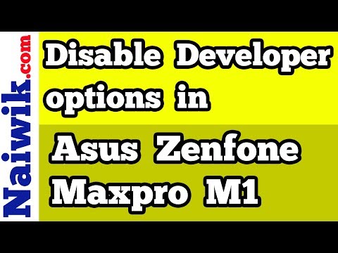 Disable Developer Options in Asus Zenfone Max Pro M1