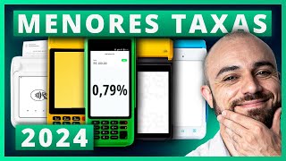 🏆Máquina de Cartão Com MENOR TAXA Para MEI, Autônomo e PJ [2024] Top 5 Maquininhas