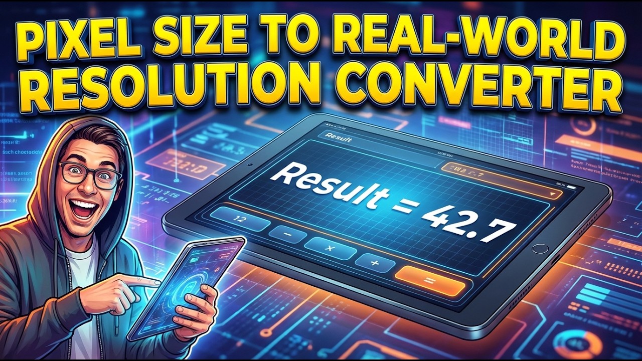 Pixel Size to Real-World Resolution Converter