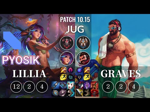 DRX Pyosik Lillia vs Graves Jungle - KR Patch 10.15