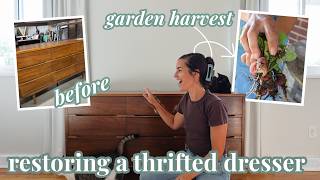 my best thrift find EVER + garden harvest time | productive week vlog