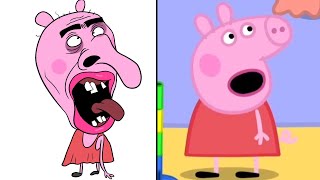 Funny Play Marble Run with Peppa Pig Drawing Meme | Peppa Pig