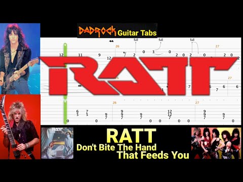 Don't Bite The Hand That Feeds You - RATT - Lead Guitar TABS Lesson