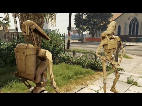 Battle Droid roasts another Battle Droid (Lamar roasts Franklin)