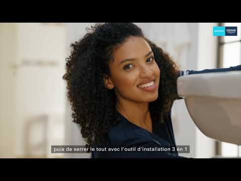 Robinet Lavabo GROHE QUICKFIX Start - Chromé, Économie D'Eau, Bonde Incluse, Installation Facile