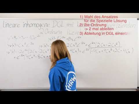 Differentialgleichungen #6 | DGL Lineare inhomogene DGL 2. Ordnung mit konstanten Koeffizienten II