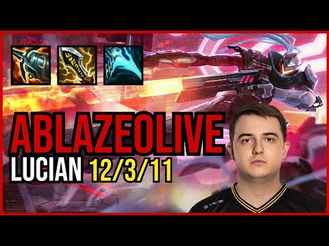 ABLAZEOLIVE - LUCIAN vs JIIZUKE - TWISTED FATE Mid - NA Master - Patch 11.3