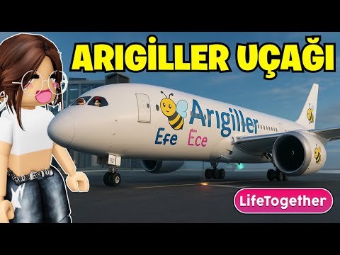 TRAVEL WITH ARIGİLLER AIRLINES😊AYŞEM ECE ARI💥ARIGİLLER🐝ROBLOX LIFE TOGETHER🏡RP