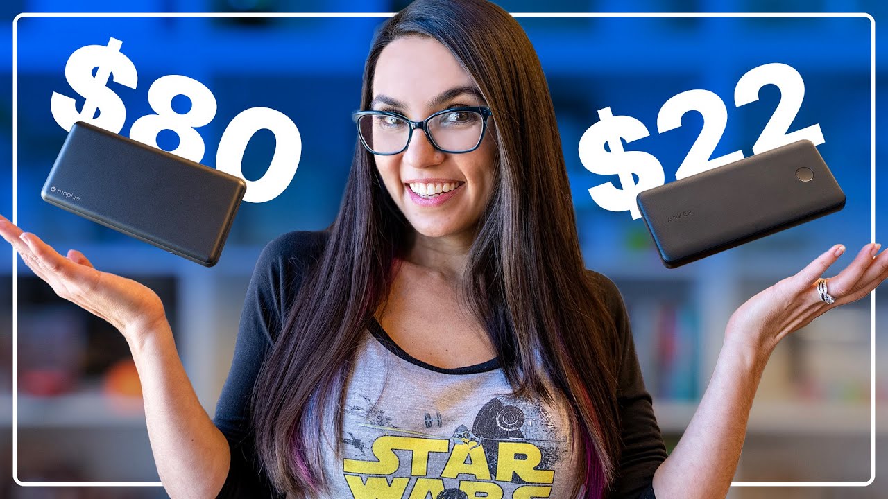 $22 Anker vs $80 Mophie (Which is the better Power Bank?) (feat. @TrishaHershberger)