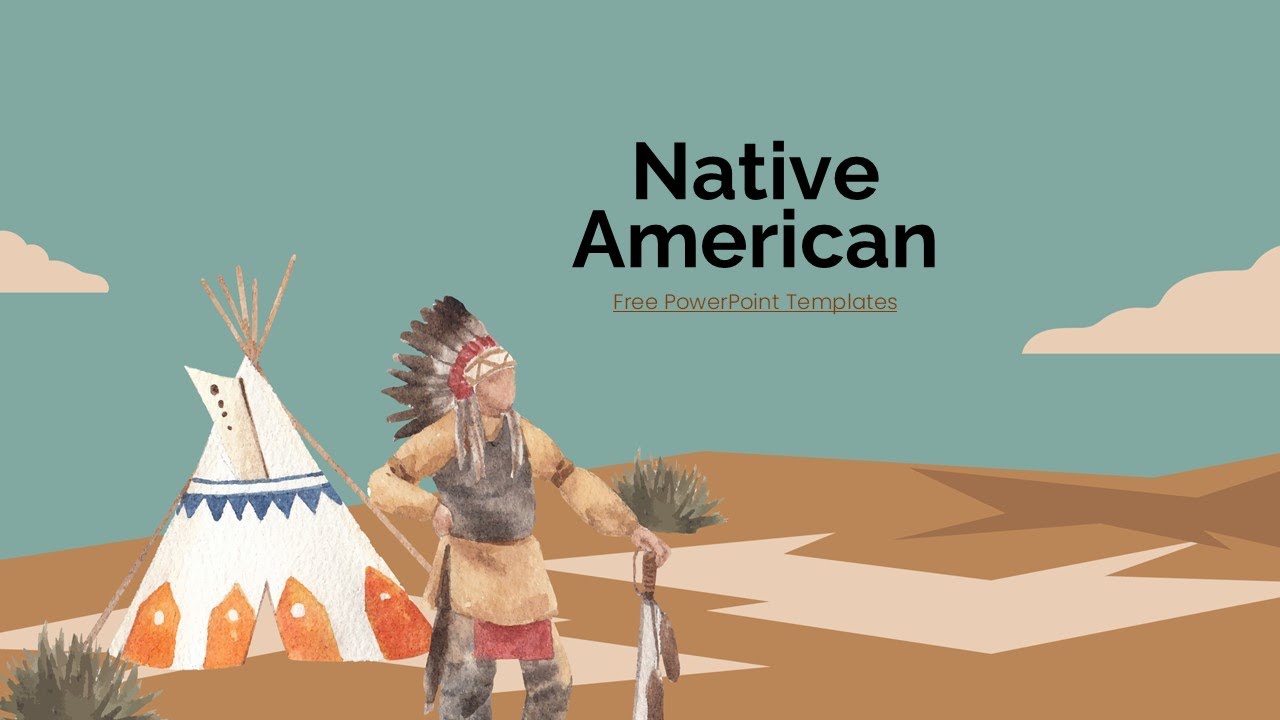 Native American PowerPoint Template & Google Slides Theme by GreatPPT