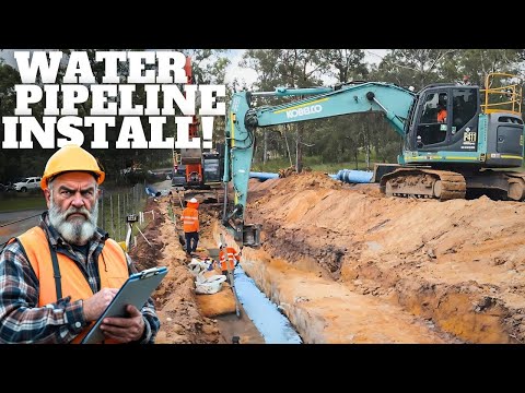 Water Main Pipeline Installation: Trenching, Bedding & Backfill (Full Job)