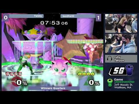 SG 25.11 SSBM - Twisty (Jigglypuff) vs. bonfire10 (Sheik) - Melee WQF