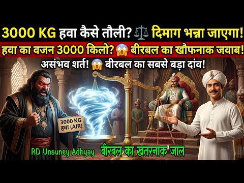 3000 किलो हवा कैसे तौली बीरबल ने? 🤯खौफनाक व्यापारी की 3 शर्तें | Akbar Birbal | RD Unsuney Adhyay 