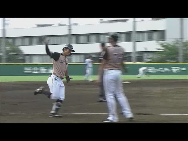 【ファーム】ファイターズ・今川が右中間に同点となる特大2ランホームランを放つ!! 2021/6/15 L-F(ファーム)