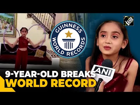 9-year-old Jaimini Soni breaks world record for spinning Hula Hoop in hair bun