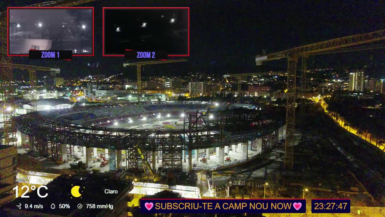 Emissió 4K en directe 28/01/25 de Las Obras del Camp Nou!