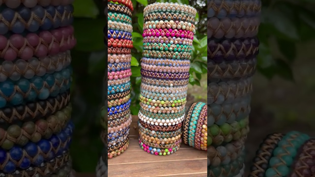 Natural Gemstone Beads Bracelet,Handmade Men Women Wrap Bracelet,Healing Crystal Bracelet,