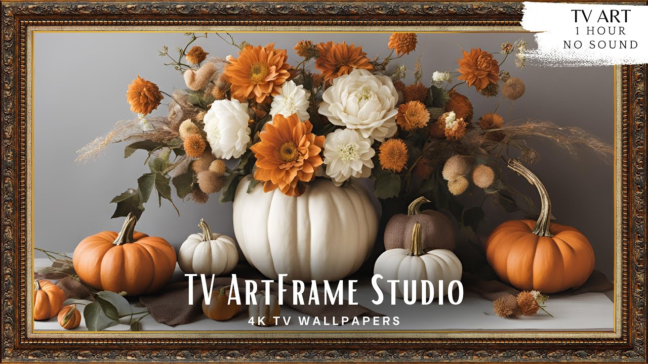 4K Frame TV Art Autumn Fall Pumpkin | Screensaver Wallpaper | TV Background