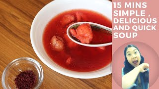 Red Yeast Rice Soup : Easy , Quick , Tasty and 15 minutes recipe