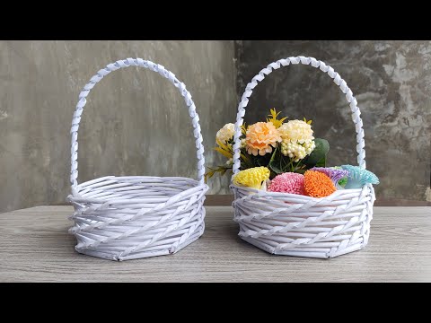 PAPER FLOWER BASKET | Arts & Crafts | Tatzkreen Art