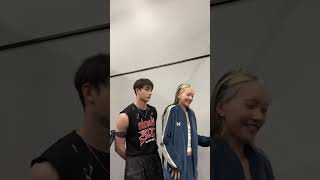 Bang Chan with Sister Hannah bahng