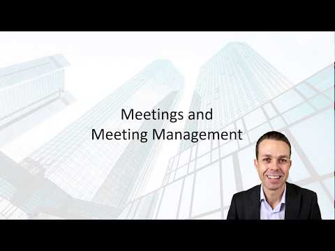 Meeting Management - Key Concepts in Project Management