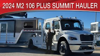 A preview image of the linked video showcasing 2024 Freightliner M2 106 Plus Summit Hauler