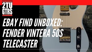 Video thumbnail for eBay Find Unboxed: Fender Vintera 50s Telecaster in Sonic Blue by 2tu Guitars