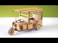 Making A Highly Detailed E Rickshaw Out Of Cardboard DIY