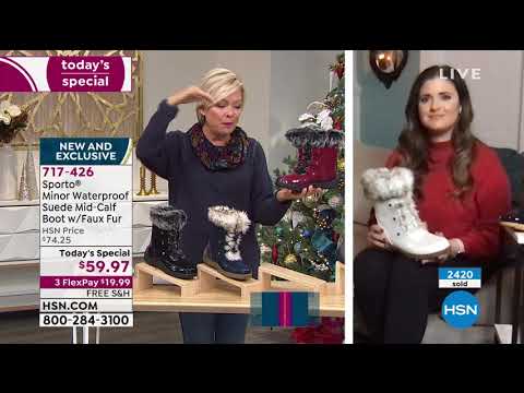 Sporto Minor Waterproof Suede MidCalf Boot with Faux Fur...