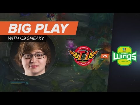 SKT vs JinAir with C9 Sneaky - LolClass Big PLay