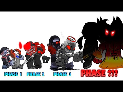 FNF comparison Battle VS Hank & Tricky the Clown - ALL Phases of fnf Friday Night Funkin Animation
