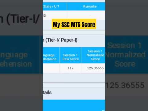 🌱 My Score Card - SSC MTS 2022 ✨ Saurav Dandotiya 🔥 #sscmts #sscmtshavaldar 💯