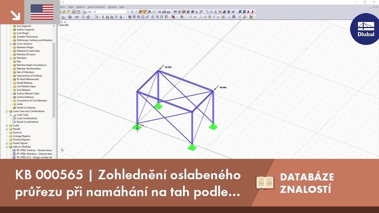 KB 000565 | Zohlednění oslabeného průřezu při namáhání na tah podle EN 1993-1-1