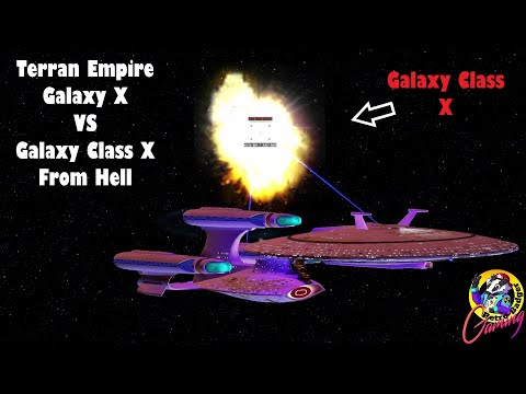 Terran Empire Galaxy X VS Galaxy Class X From Hell | Both Sides | Star Trek Ship Battles | BOOM TIME