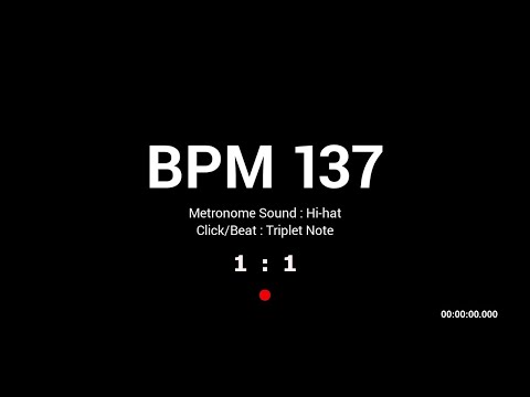 Metronome BPM 137 / Hi-hat / Triplet