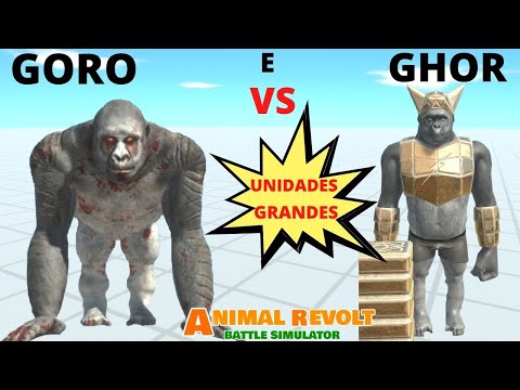 Goro e Ghor vs Todas as Unidades Grandes  - Animal Revolt Battle Simulator