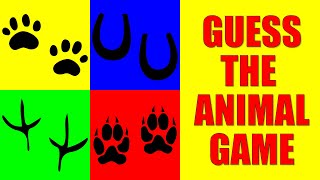 Guess the Animal Footprints Game | Animal Tracks Quiz Game for Kids, Preschoolers, and Kindergarten