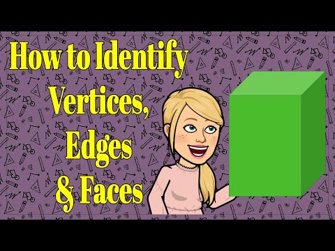 Identifying Vertices, Edges & Faces 3D Figures  💜💚