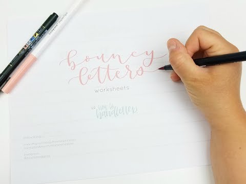 NEW Bounce Lettering Worksheets Now Available | Bouncy Lettering | Bounce Calligraphy for Beginners