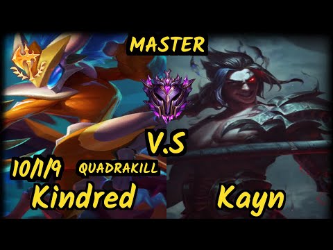 1907 FB Kirei (KINDRED) vs KAYN - QUADRAKILL 10/1/9 KDA JUNGLE GAMEPLAY - EUW Ranked MASTER