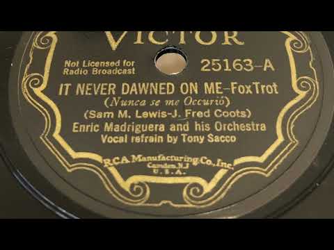 It Never Dawned On Me - Enric Madriguera And His Orchestra 1935