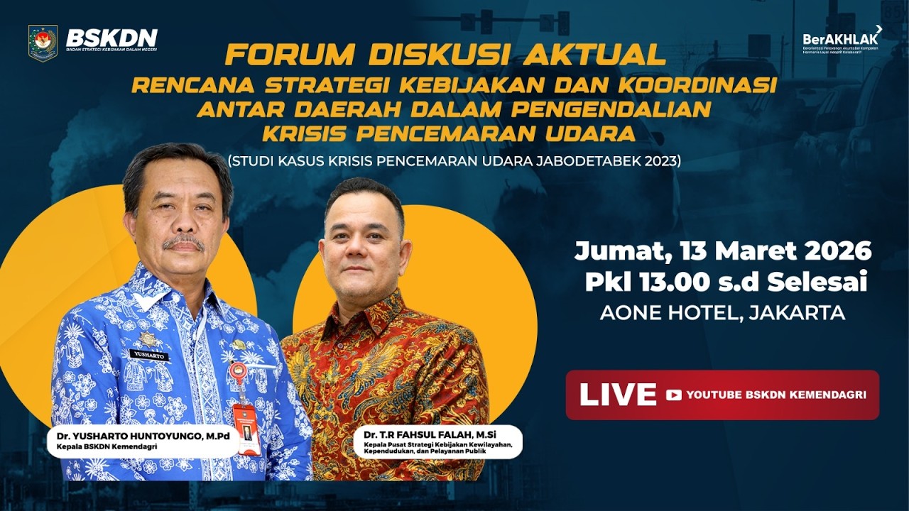 RENCANA STRATEGI KEBIJAKAN DAN KOORDINASI ANTAR DAERAH DALAM PENGENDALIAN KRISIS PENCEMARAN UDARA