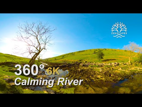 Calming River - revitalising water. Immersive 360 6K video and true ambisonic surround sound.