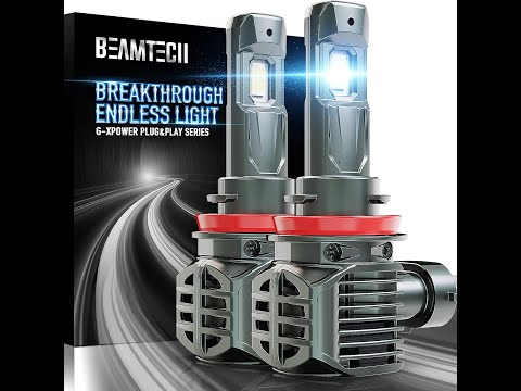 BEAMTECH H11 LED Bulbs,H8 H9 Conversion Kits 20000LM 100W 6500K High Power Halogen Replacement