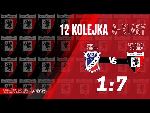 Skrót meczu Wda II Świecie - Gryf Sicienko 1:7