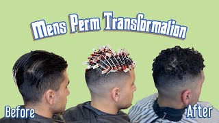 MENS PERM TRANSFORMATION!! STRAIGHT TO CURLY!