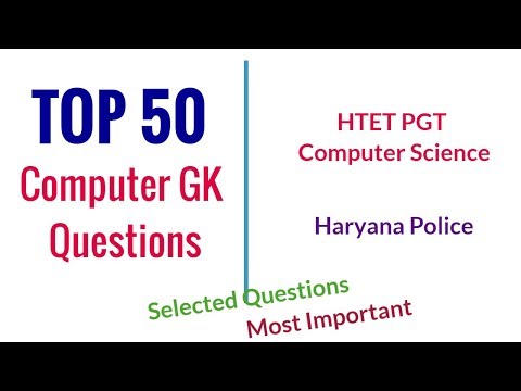 Computer GK Questions for HTET PGT Computer Science | Top 50 Computer GK for Haryana Police Video