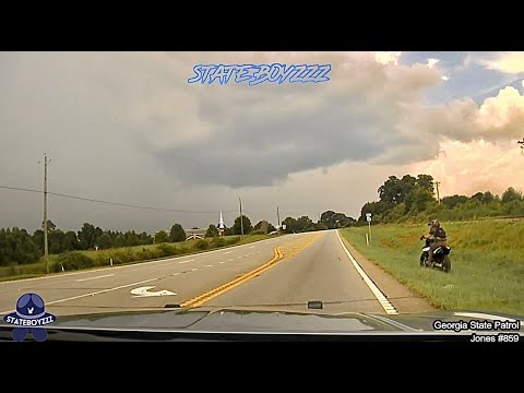 Biker On KTM Motorcycle Takes GSP On High Speed Chase | Goes Off Road To Try and Get Away
